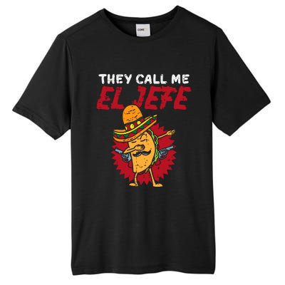 They Call Me El Jefe Taco Funny Boss Cinco De Mayo Boy Tall Fusion ChromaSoft Performance T-Shirt