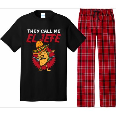 They Call Me El Jefe Taco Funny Boss Cinco De Mayo Boy Pajama Set