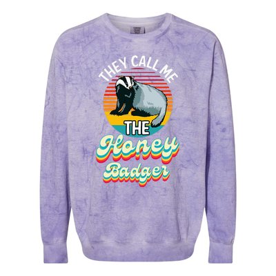 They Call Me The Honey Badger Colorblast Crewneck Sweatshirt