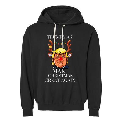 Trump Christmas MAGA Garment-Dyed Fleece Hoodie