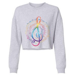 Treble Clef Musician Gift Classical Music Gift Cropped Pullover Crew