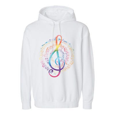 Treble Clef Musician Gift Classical Music Gift Garment-Dyed Fleece Hoodie