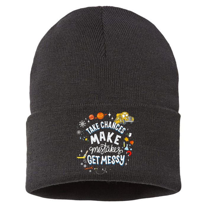 Take Chances Make Mistakes Get Messy For Women Sustainable Knit Beanie