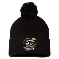 Take Chances Make Mistakes Get Messy For Women Pom Pom 12in Knit Beanie