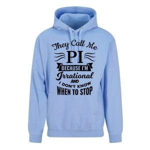 They Call Me Pi Symbol Pi Day Cute Funny Gift Unisex Surf Hoodie