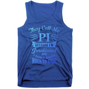 They Call Me Pi Symbol Pi Day Cute Funny Gift Tank Top