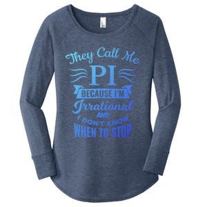 They Call Me Pi Symbol Pi Day Cute Funny Gift Women's Perfect Tri Tunic Long Sleeve Shirt