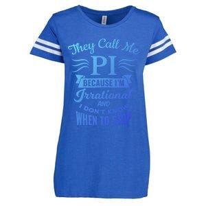 They Call Me Pi Symbol Pi Day Cute Funny Gift Enza Ladies Jersey Football T-Shirt