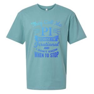 They Call Me Pi Symbol Pi Day Cute Funny Gift Sueded Cloud Jersey T-Shirt