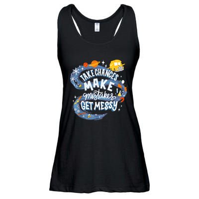 Take Chances Make Mistakes Get Messy Magic Schoolbus Ladies Essential Flowy Tank