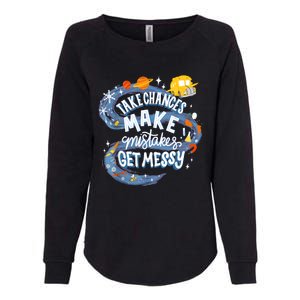 Take Chances Make Mistakes Get Messy Magic Schoolbus Womens California Wash Sweatshirt