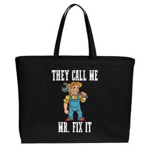 They Call Me Mr Fix It Cool Gift Cotton Canvas Jumbo Tote