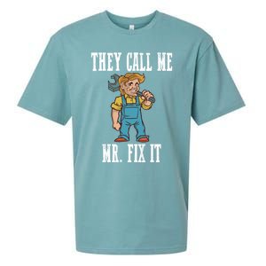 They Call Me Mr Fix It Cool Gift Sueded Cloud Jersey T-Shirt