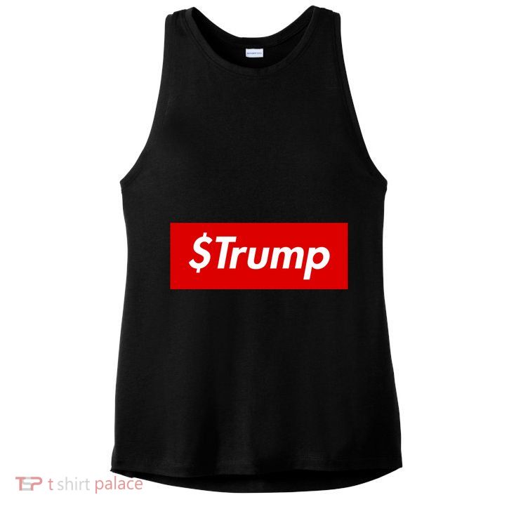 $Trump Coin Meme Cryptocurrency Crypto Donald Trump Ladies PosiCharge Tri-Blend Wicking Tank