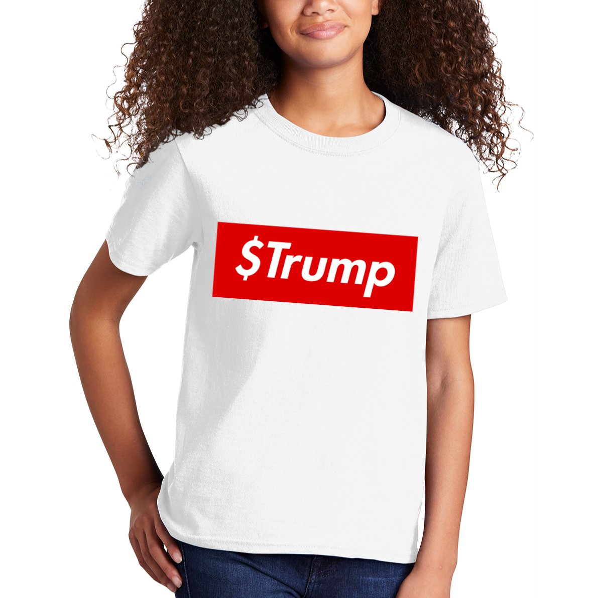 $Trump Coin Meme Cryptocurrency Crypto Donald Trump Kids T-Shirt