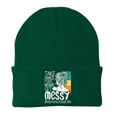 Take Chances Make Mistakes Get Messy Homeschool Life Mom Knit Cap Winter Beanie