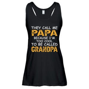 They Call Me Papa Because Im Too Cool To Be Grandpa Ladies Essential Flowy Tank