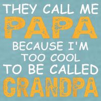 They Call Me Papa Because Im Too Cool To Be Grandpa Sueded Cloud Jersey T-Shirt