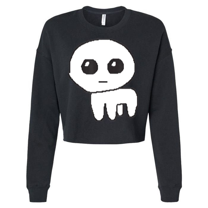 TBH Creature Meme Cropped Pullover Crew