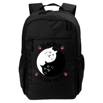 Teacher Cat Mom For Life Quote Mother's Day Gift Backpack