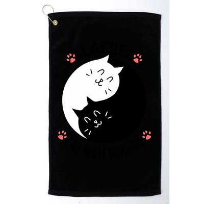 Teacher Cat Mom For Life Quote Mother's Day Gift Golf Towel
