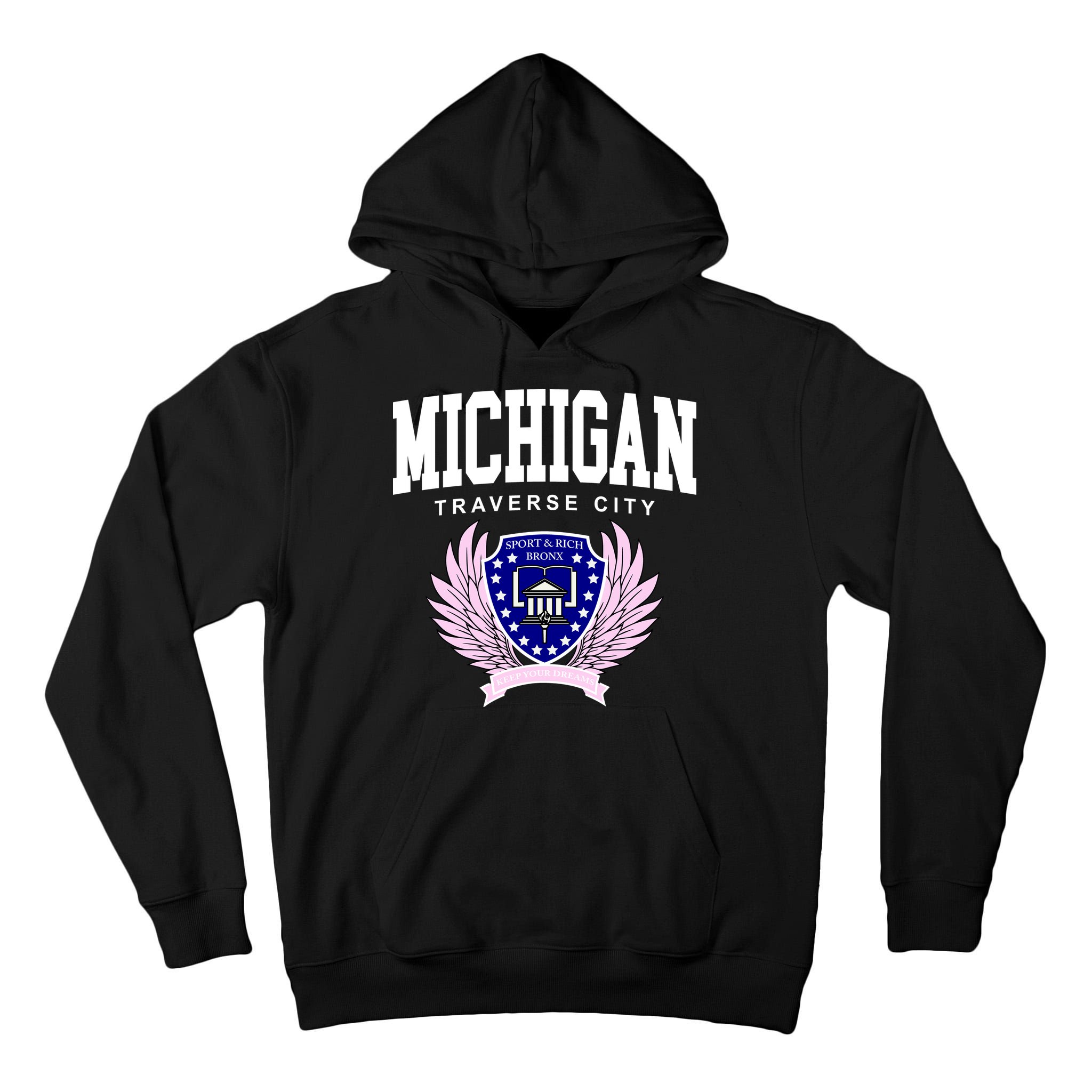 Traverse City Michigan Classy Logo Tall Hoodie