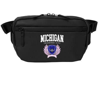 Traverse City Michigan Classy Logo Crossbody Pack