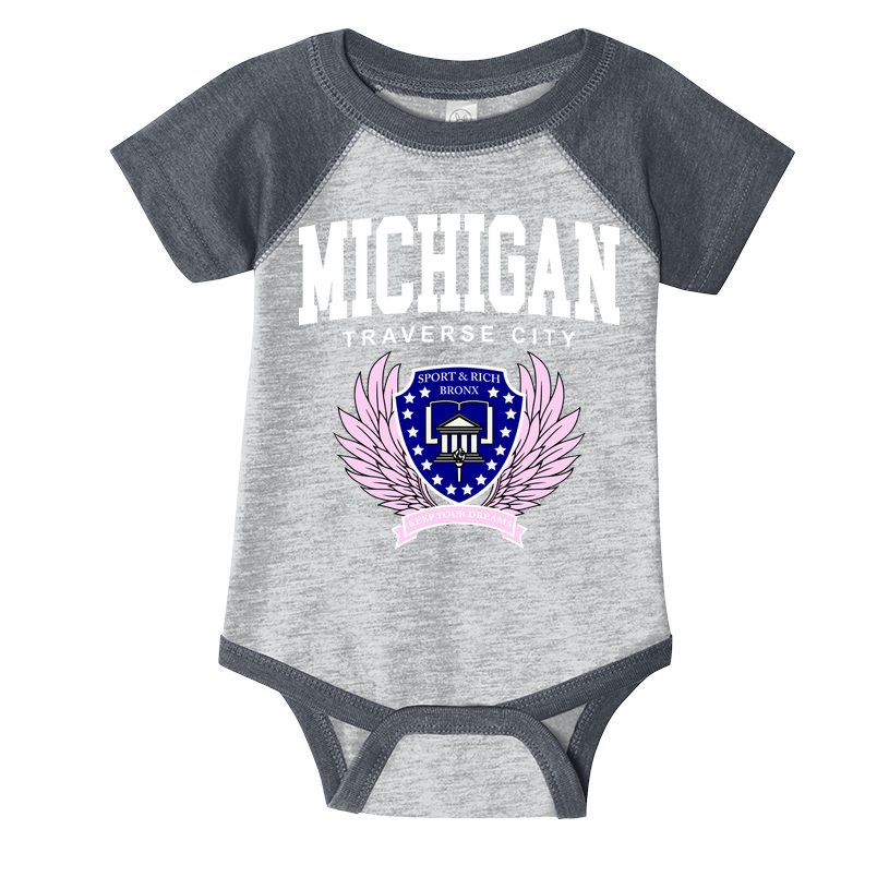 Traverse City Michigan Classy Logo Infant Baby Jersey Bodysuit