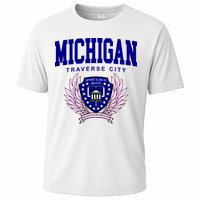 Traverse City Michigan Classy Logo Performance Shirt