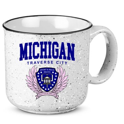 Traverse City Michigan Classy Logo 15oz Campfire Ceramic Mug