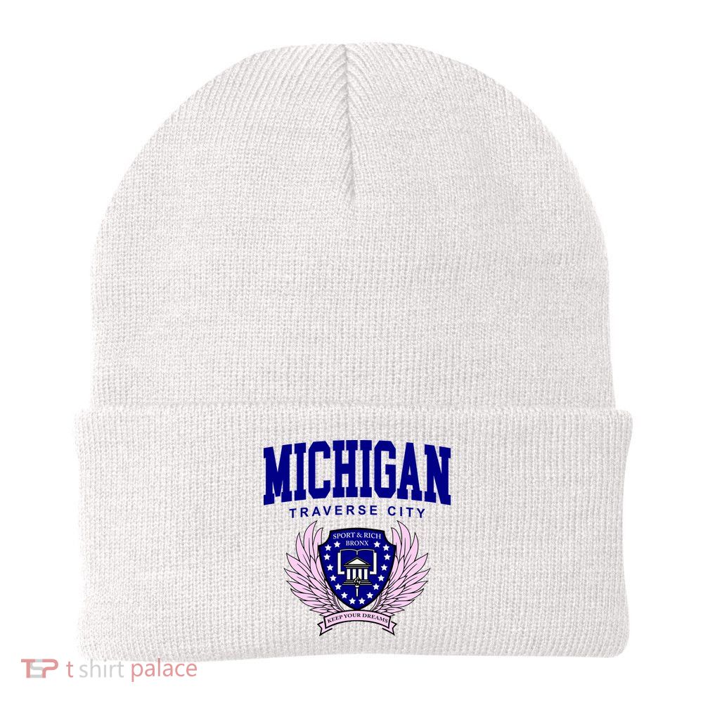 Traverse City Michigan Classy Logo Beanie