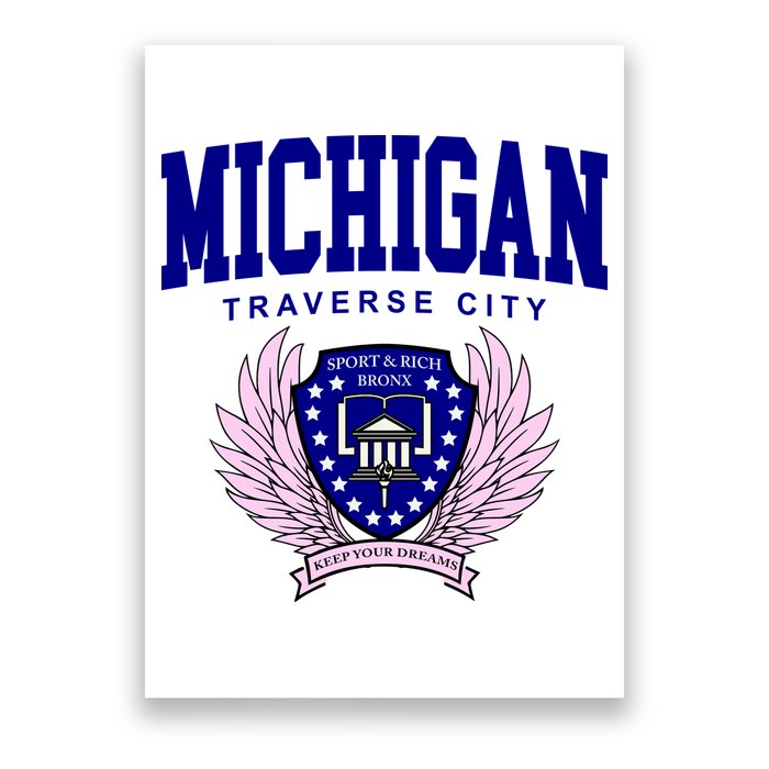 Traverse City Michigan Classy Logo Poster