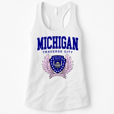 Traverse City Michigan Classy Logo Womens Tank Top