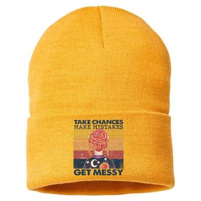 Take Chances Make Mistakes Get Messy Sustainable Knit Beanie