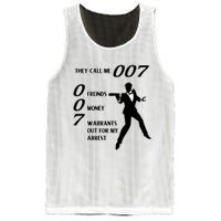 They Call Me 007 Friends Money Warrants Out For My Arrest Mesh Reversible Basketball Jersey Tank