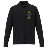 The Cat Mom Elf Funny Christmas Pet Lover Outfit Performance Long Sleeve Polo