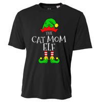 The Cat Mom Elf Funny Christmas Pet Lover Outfit Cooling Performance Crew T-Shirt