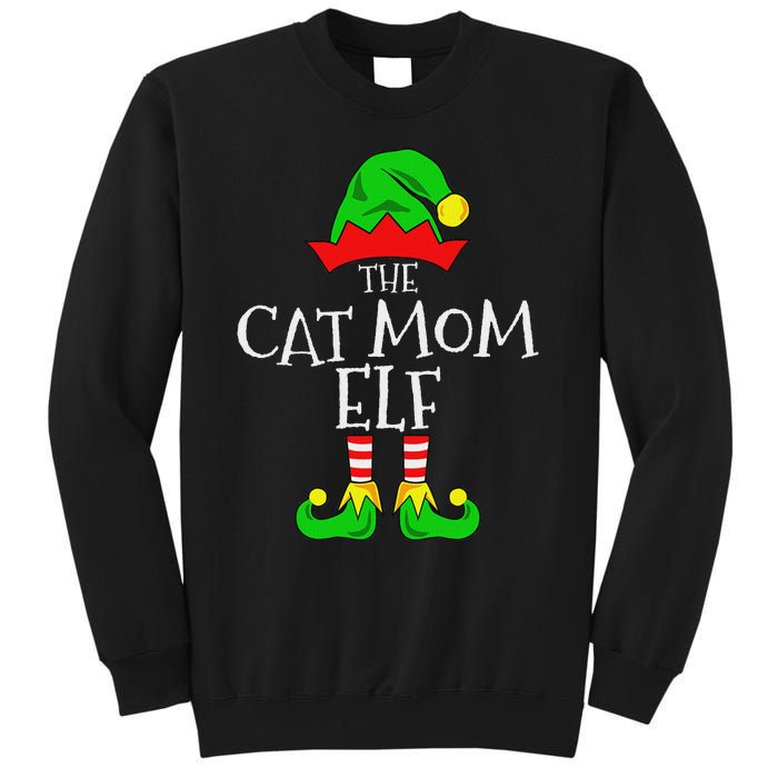 The Cat Mom Elf Funny Christmas Pet Lover Outfit Sweatshirt