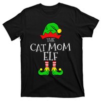 The Cat Mom Elf Funny Christmas Pet Lover Outfit T-Shirt