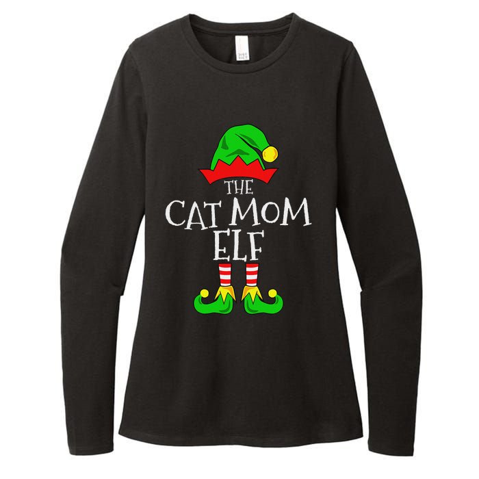 The Cat Mom Elf Funny Christmas Pet Lover Outfit Womens CVC Long Sleeve Shirt