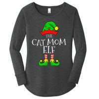 The Cat Mom Elf Funny Christmas Pet Lover Outfit Women's Perfect Tri Tunic Long Sleeve Shirt