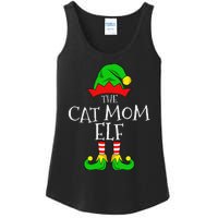 The Cat Mom Elf Funny Christmas Pet Lover Outfit Ladies Essential Tank