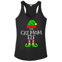 The Cat Mom Elf Funny Christmas Pet Lover Outfit Ladies PosiCharge Competitor Racerback Tank