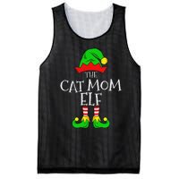 The Cat Mom Elf Funny Christmas Pet Lover Outfit Mesh Reversible Basketball Jersey Tank