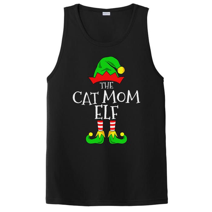 The Cat Mom Elf Funny Christmas Pet Lover Outfit PosiCharge Competitor Tank