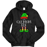 The Cat Mom Elf Funny Christmas Pet Lover Outfit Tie Dye Hoodie