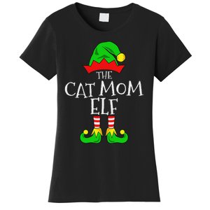 The Cat Mom Elf Funny Christmas Pet Lover Outfit Women's T-Shirt