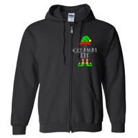 The Cat Mom Elf Funny Christmas Pet Lover Outfit Full Zip Hoodie