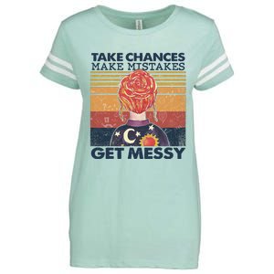 Take Chances Make Mistakes Get Messy Enza Ladies Jersey Football T-Shirt