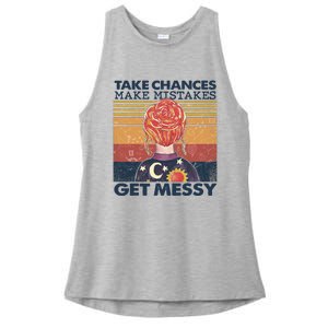 Take Chances Make Mistakes Get Messy Ladies PosiCharge Tri-Blend Wicking Tank